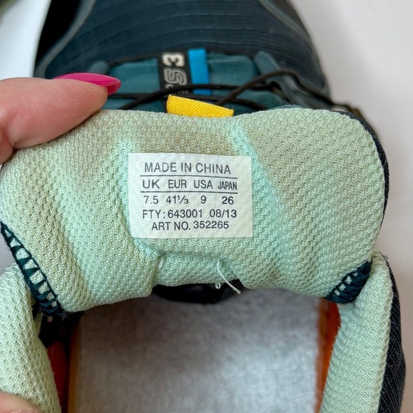 Salomon Speedcross 3 Trail Running Shoes Size 9 Black Blue Quicklace - Picture 6 of 12